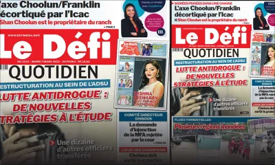 Voici la une du Défi Quotidien de ce Mardi 07 Mars 2023