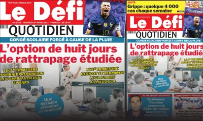 Voici la une du Défi Quotidien de ce Vendredi 24 Mars 2023