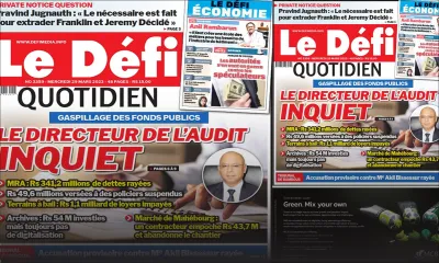 Voici la une du Défi Quotidien de ce Mercredi 29 Mars 2023