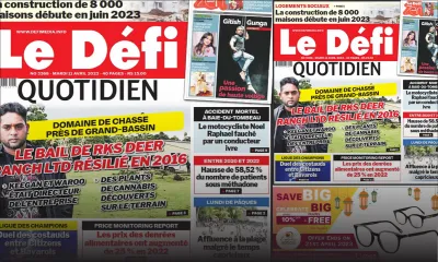 Voici la une du Défi Quotidien de ce Mardi 11 Avril 2023