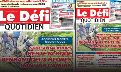 Voici la une du Défi Quotidien de ce Mercredi 12 Avril 2023