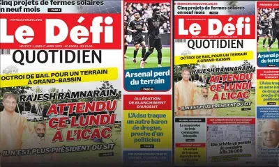 Voici la une du Défi Quotidien de ce Lundi 17 Avril 2023