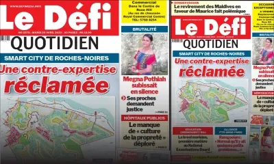 Voici la une du Défi Quotidien de ce Mardi 25 Avril 2023