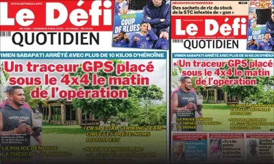 Voici la une du Défi Quotidien de ce Vendredi 05 Mai 2023