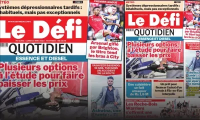 Voici la une du Défi Quotidien de ce Lundi 15 Mai 2023
