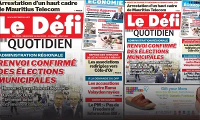 Voici la une du Défi Quotidien de ce Mercredi 24 Mai 2023