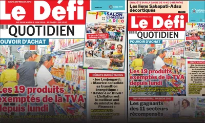 Voici la une du Défi Quotidien de ce Mardi 06 Juin 2023