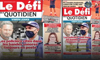 Voici la une du Défi Quotidien de ce Lundi 12 Juin 2023