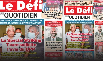 Voici la une du Défi Quotidien de ce Lundi 26 Juin 2023