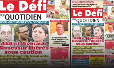 Voici la une du Défi Quotidien de ce Mardi 27 Juin 2023