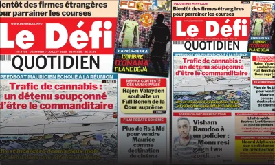 Voici la une du Défi Quotidien de ce Vendredi 14 juillet 2023