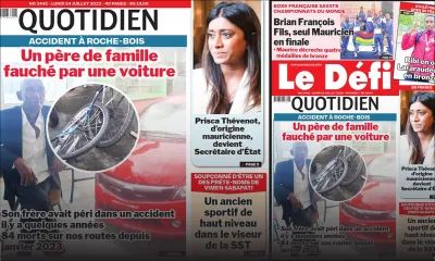Voici la une du Défi Quotidien de ce Lundi 24 juillet 2023