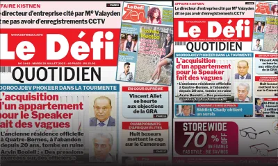 Voici la une du Défi Quotidien de ce Mardi 25 juillet 2023