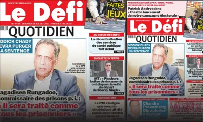Voici la une du Défi Quotidien de ce Vendredi 28 juillet 2023