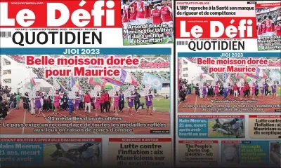 Voici la une du Défi Quotidien de ce Lundi 04 Septembre 2023