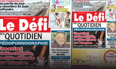 Voici la une du Défi Quotidien de ce Jeudi 09 Novembre 2023