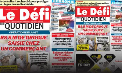Voici la une du Défi Quotidien de ce Mercredi 22 Novembre 2023