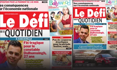 Voici la une du Défi Quotidien de ce Jeudi 23 Novembre 2023