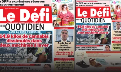 Voici la une du Défi Quotidien de ce Jeudi 14 Décembre 2023