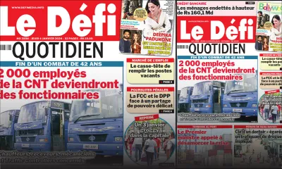 Voici la une du Défi Quotidien de ce Jeudi 04 Janvier 2024