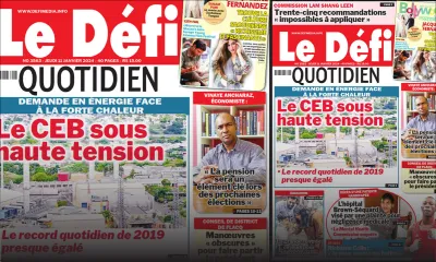Voici la une du Défi Quotidien de ce Jeudi 11 Janvier 2024