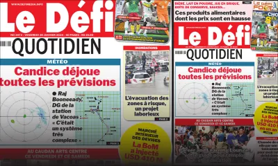 Voici la une du Défi Quotidien de ce Vendredi 26 Janvier 2024