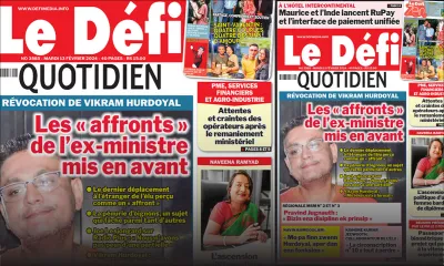 Voici la une du Défi Quotidien de ce Mardi 13 Février 2024