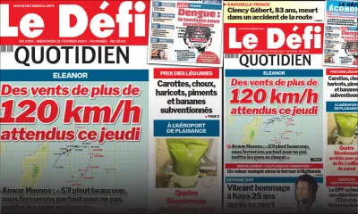 Voici la une du Défi Quotidien de ce Mercredi 21 Février 2024