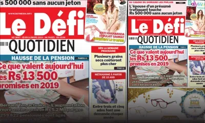 Voici la une du Défi Quotidien de ce Jeudi 14 Mars 2024