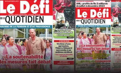 Voici la une du Défi Quotidien de ce Lundi 18 Mars 2024