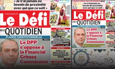 Voici la une du Défi Quotidien de ce Jeudi 21 Mars 2024