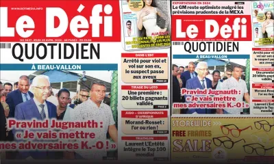 Voici la une du Défi Quotidien de ce Jeudi 25 Avril 2024