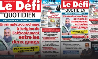 Voici la une du Défi Quotidien de ce Mercredi 08 Mai 2024