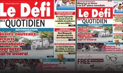 Voici la une du Défi Quotidien de ce Jeudi 20 Juin 2024