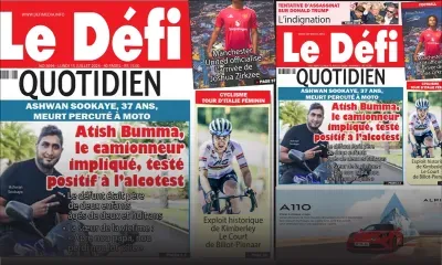 Voici la une du Défi Quotidien de ce Lundi 15 Juillet 2024