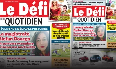 Voici la une du Défi Quotidien de ce Jeudi 25 Juillet 2024