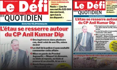 Voici la une du Défi Quotidien de ce Lundi 21 Octobre 2024