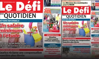 Voici la une du Défi Quotidien de ce Mardi 31 Décembre 2024