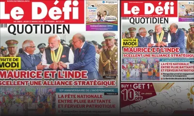 Voici la une du Défi Quotidien de ce Jeudi 13 Mars 2025