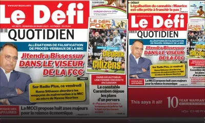 Voici la une du Défi Quotidien de ce Vendredi 28 Mars 2025