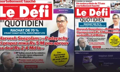 Live News Voici la une du Défi Quotidien de ce Vendredi 11 Avril 2025