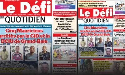 Voici la une du Défi Quotidien de ce Lundi 21 Avril 2025