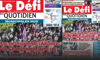 Voici la une du Défi Quotidien de ce Lundi 05 Mai 2025