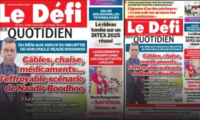 Voici la une du Défi Quotidien de ce Lundi 19 Mai 2025