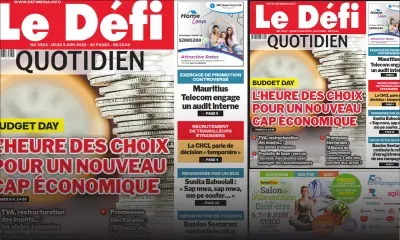 Voici la une du Défi Quotidien de ce Jeudi 05 Juin 2025