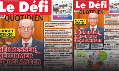 Voici la une du Défi Quotidien de ce Vendredi 06 Juin 2025