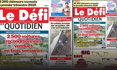 Voici la une du Défi Quotidien de ce Lundi 30 Juin 2025