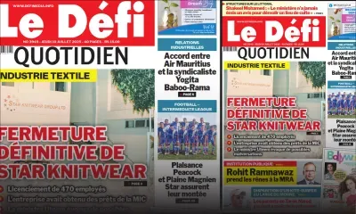 Voici la une du Défi Quotidien de ce Jeudi 10 Juillet 2025