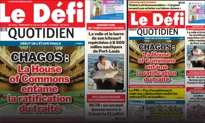 Voici la une du Défi Quotidien de ce Mercredi 16 Juillet 2025