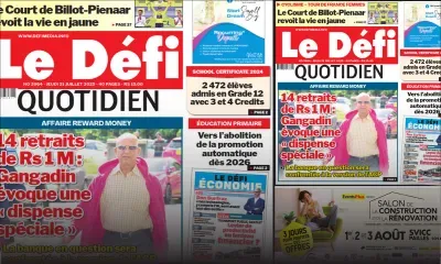 Voici la une du Défi Quotidien de ce Jeudi 31 Juillet 2025